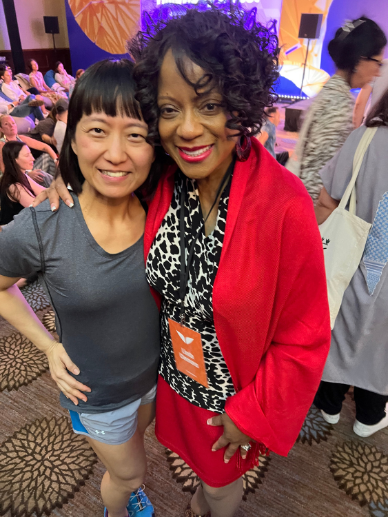 me and Linda Clemons, a Body Language Expert, whose talk on Mindvalley I attended before