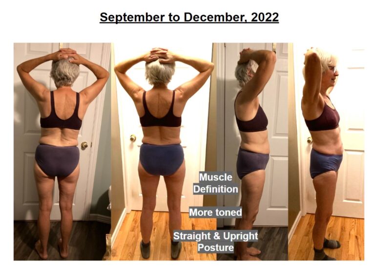 Nancy's client's 12-week Optimus Strength program results